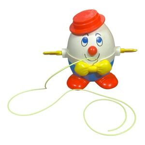 Vintage Fisher Price Jalopy Wooden Pull Toy #724